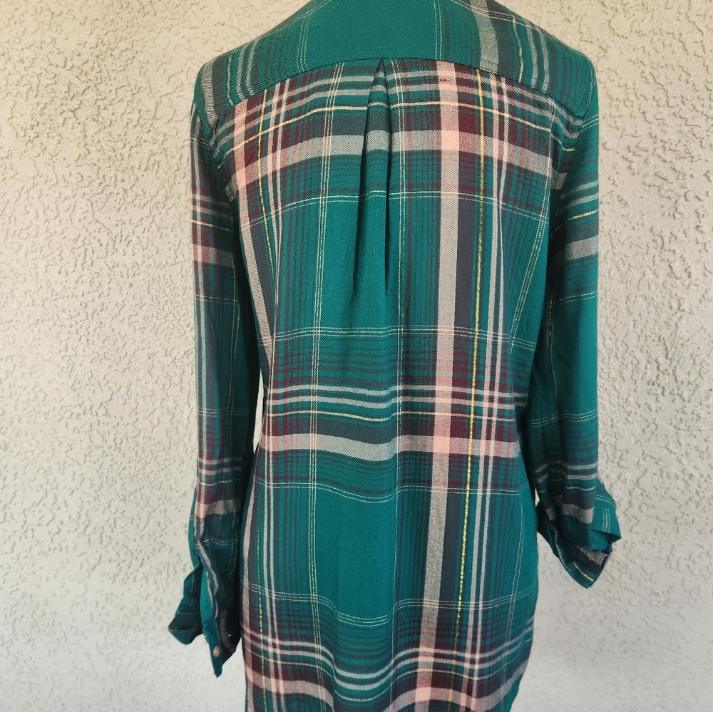 NWT Plaid Long Sleeve Tunic - Picture 5 of 7